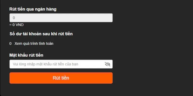 Một số quy định khi rút tiền U888